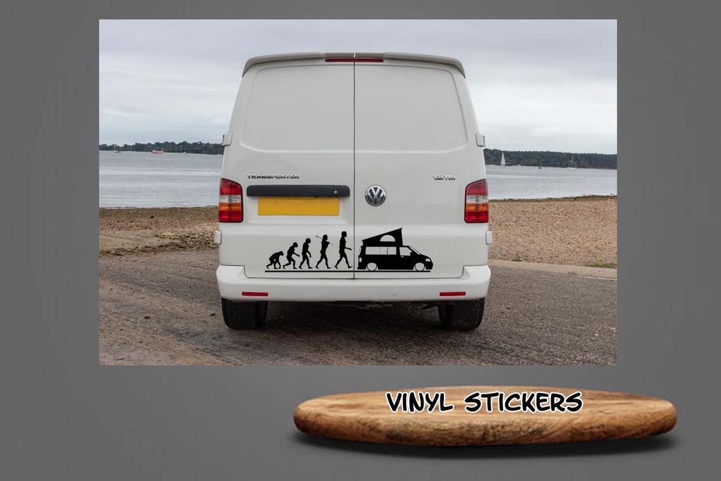 Evolution of Man and Van Vinyl Sticker