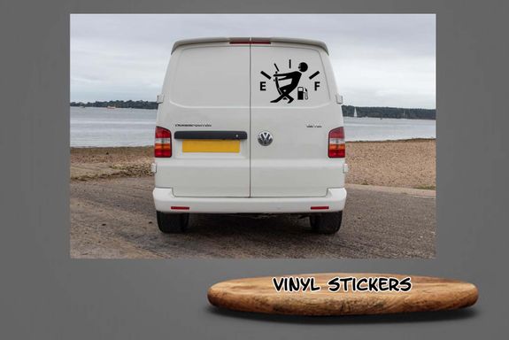 Fuel / Gas Gauge Vinyl Sticker, Funny Car Van vinyl Sticker